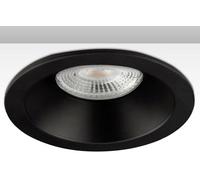 ISOLED Collerette d'encastrement ronde limitant la luminance pour GU10/MR16, noir, avec lentille - Encastrés de plafond