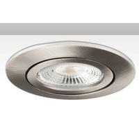 ISOLED Collerette d'encastrement ronde orientable pour source GU10/MR16, argent - Encastrés de plafond