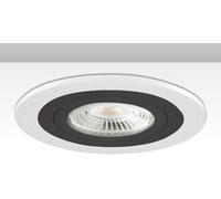 ISOLED Collerette d'encastrement ronde orientable pour source GU10/MR16, blanc et noir - Encastrés de plafond