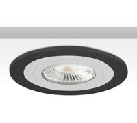 ISOLED Collerette d'encastrement ronde orientable pour source GU10/MR16, noir et aluminium blanc - Encastrés de plafond