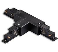 ISOLED Connecteur DALI en T triphasé pour rail apparent, conducteur N droite, noir - Accessoires pour barres conductrices triphasées