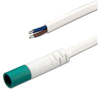 ISOLED Culot de connexion mini-prise femelle, 1 m, 2x0,75, IP54, blanc-vert, max. 48V - Accessoires divers