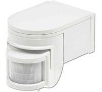 ISOLED Détecteur de mouvem. PIR blanc, 230V, max. 4A, 180° rayon de détect. max. 10m,IP44 - Accessoires divers