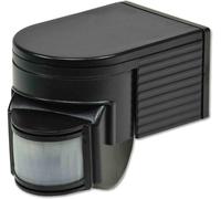 ISOLED Détecteur de mouvem. PIR noir, 230V, max. 4A, 180° max. 10m rayon de détect., IP44 - Accessoires divers