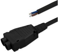 ISOLED Distributeur à 2 voies mini-prise femelle, 1 m, 2x0,75, IP54, noir, max. 48V - Accessoires divers