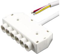 ISOLED Distributeur à 6 voies RVB mini-prise femelle, 1 m, à 4 pôles, IP54, blanc, max. 48V - Accessoires divers