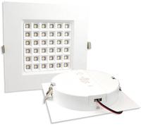 ISOLED DL LED gam carrée, col blc, 18W, UGR - Spot de plafond