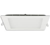 ISOLED Downlight LED, 15W, carré, ultra plat, éblouissement réduit, blanc, blanc neutre - Spot de plafond