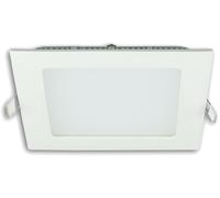 ISOLED Downlight LED, 9W, carré, ultra plat, éblouissement réduit, blanc, blanc chaud, gradable - Spot de plafond