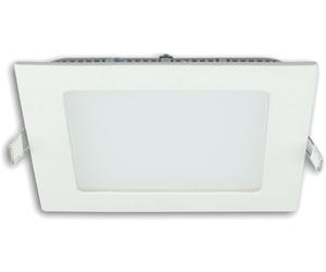 ISOLED Downlight LED, 9W, carré, ultra plat, éblouissement réduit, blanc, blanc chaud, gradable - Spot de plafond
