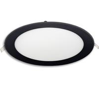 ISOLED Downlight LED ultraplat rond noir, 18W, 225mm, Colorswitch 300035004000K, dimmable - Spot de plafond