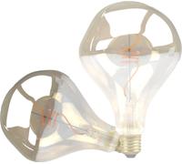 ISOLED E27 Vintage Line LED ampoule ronde A125, fumé, irrégulier, 4W 2200K - Lampes LED socle E27