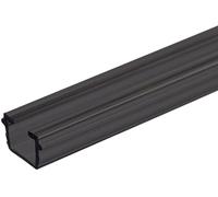 ISOLED Insert pour rideaux noir translucide, format intérieur L = 9,7, H = 6,5mm, fente 6mm, 100cm - Profilés LED et profilés encastrés