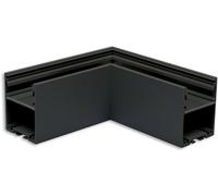 ISOLED LAMP30 V1 angle 90°, soudé, 120x120mm, noir RAL 9005, hors diffusant - Systèmes de bandeaux lumineux