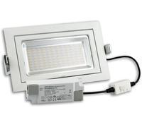 ISOLED LED Shop-Downlight Boîte, 32W, pivotant, blanc, Colorswitch 300040006000K, dimmable - Spot de plafond