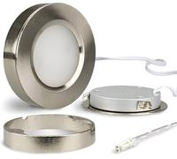 ISOLED LED Slim, encastré et sous l'armoire MiniAMP, argent, 3W, 12V DC, IP52, blc chd, gradable - Projecteurs non encastrés
