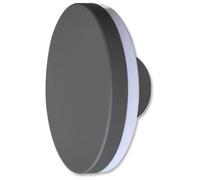 ISOLED Luminaire mural LED rond, IP54, 12 W, noir sable, blanc chaud - Lampes murales et de plafond
