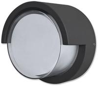 ISOLED Luminaire mural LED rond, IP54, 6 W, noir sable, blanc chaud - Lampes murales et de plafond
