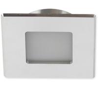 ISOLED Meubles LED encastrés projecteur, ALU brossé, carré, 3W, 120°, 24V DC dyn. blanc - Luminaires encastrés