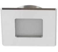 ISOLED Meubles LED encastrés projecteur MiniAMP ALU brossé, carré,3W, 120°, 24V DC blanc chaud - Luminaires encastrés