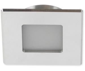 ISOLED Meubles LED encastrés projecteur MiniAMP ALU brossé, carré,3W, 120°, 24V DC blanc chaud - Luminaires encastrés