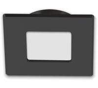 ISOLED Meubles LED encastrés projecteur MiniAMP noir, carré, 3W, 120°, 24V DC blanc chaud - Luminaires encastrés