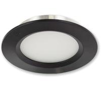 ISOLED Meubles LED encastrés projecteur MiniAMP noir, rond, 3W, 120°, 12V DC, blanc chaud 3000K - Luminaires encastrés