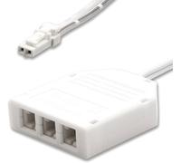 ISOLED MiniAMP 3 fois distributeur (1 prise mascul. sur 3 prises fémin.), 30cm, 2-pole, blanc - Accessoires divers