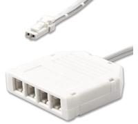 ISOLED MiniAMP 4 fois distributeur (1 prise mascul. sur 4 prises féminin.), 30cm, 2-pole, blanc - Accessoires divers