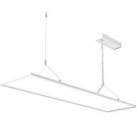 ISOLED Pendentif de bureau LED direct/indirect, 20+20W, 30x120cm, blanc, UGR - Lampes pendulaires