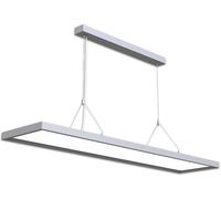 ISOLED Pendentif LED Office Pro direct/indirect, 20+40W, argent, UGR - Lampes pendulaires