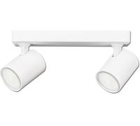 ISOLED Plafonnier de 2 projecteurs LED orientable, corps blanc mat, IP20, pour recevoir des - Lampes murales et de plafond