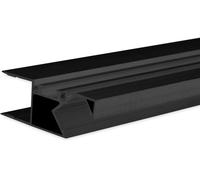 ISOLED Profil de luminaire LED pour montage en surface HIDE ASYNC aluminium noir RAL 9005, 200cm - Profilés LED et profilés encastrés