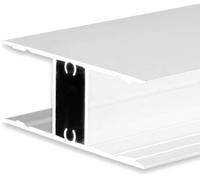 ISOLED Profil de luminaire LED pour montage en surface HIDE DOUBLE aluminium blanc RAL 9003, 200cm - Profilés LED et profilés encastrés