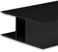 ISOLED Profil de luminaire LED pour montage en surface HIDE DOUBLE aluminium noir RAL 9005, 200cm - Profilés LED et profilés encastrés