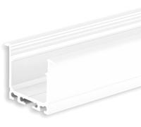 ISOLED Profil d'installation LED DIVE24 aluminium blanc RAL 9010, 200cm - Profilés LED et profilés encastrés