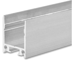 ISOLED Profil d'un luminaire LED monté en surface Cache simple en aluminium anodisé, 200 cm - Profilés LED et profilés encastrés