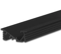 ISOLED Profil dŽencastrement LED FURNIT6 D aluminium noir RAL 9005, 200cm - Profilés LED et profilés encastrés