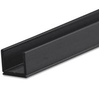ISOLED Profil LED pour montage en surface SURF6 aluminium noir RAL9005, 200cm - Profilés LED et profilés encastrés