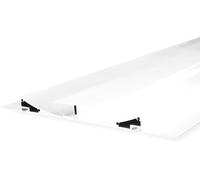 ISOLED Profilé à luminaires LED double courbe pour construction sèche plan, blanc RAL 9010, 200 - Profilés LED et profilés encastrés