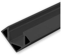 ISOLED Profilé d'angle LED CORNER11 aluminium noir anodisé RAL 9005, 200 cm - Profilés LED et profilés encastrés
