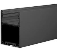 ISOLED Profilé de montage en surface LED LAMP30 aluminium noir RAL 9005, 200cm - Profilés LED et profilés encastrés
