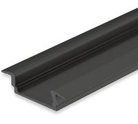 ISOLED Profilé d'encastrement LED DIVE12 FLAT aluminium anodisé noir RAL 9005, 300cm - Profilés LED et profilés encastrés