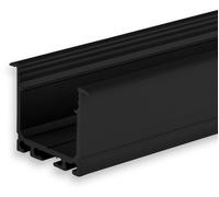 ISOLED Profilé d'encastrement LED DIVE24 FLAT aluminium revêtement en poudre noir RAL9005, 200cm - Profilés LED et profilés encastrés