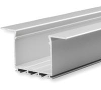 ISOLED Profilé d'encastrement LED WING20 bride droite, anodisé, L : 2000 mm - Profilés LED et profilés encastrés