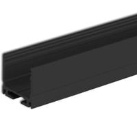 ISOLED Profilé en applique LED SURF16 aluminium noir anodisé, 200 cm - Profilés LED et profilés encastrés