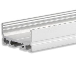 ISOLED Profilé en applique LED SURF24 FLAT aluminium anodisé, 200 cm - Profilés LED et profilés encastrés