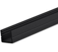 ISOLED Profilé LED SURF8 en aluminium, noir, 200 cm, pour bandes LED de 8 mm max