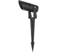 ISOLED Projecteur LED de jardin, rond, inox, noir, 12-24V, IP65, 6W, 30°, blanc chaud - Lampes sur pied, murales et de plafond (extérieur)