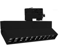 ISOLED Projecteur pour rail 3 allumages, UV-C 270 nm, 10W, 50°, noir mat - Lampes avec adaptateur triphasé 230V